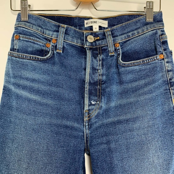 Re/Done Originals 90s High Rise Ankle Crop - Picture 2 of 4